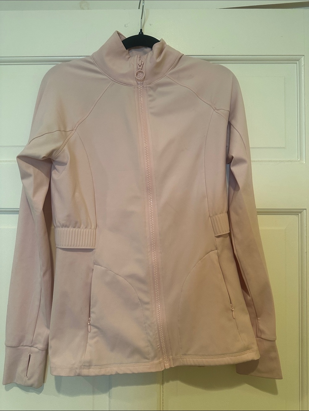 Fabletics Pale Pink Zip-Up Utility Jacket